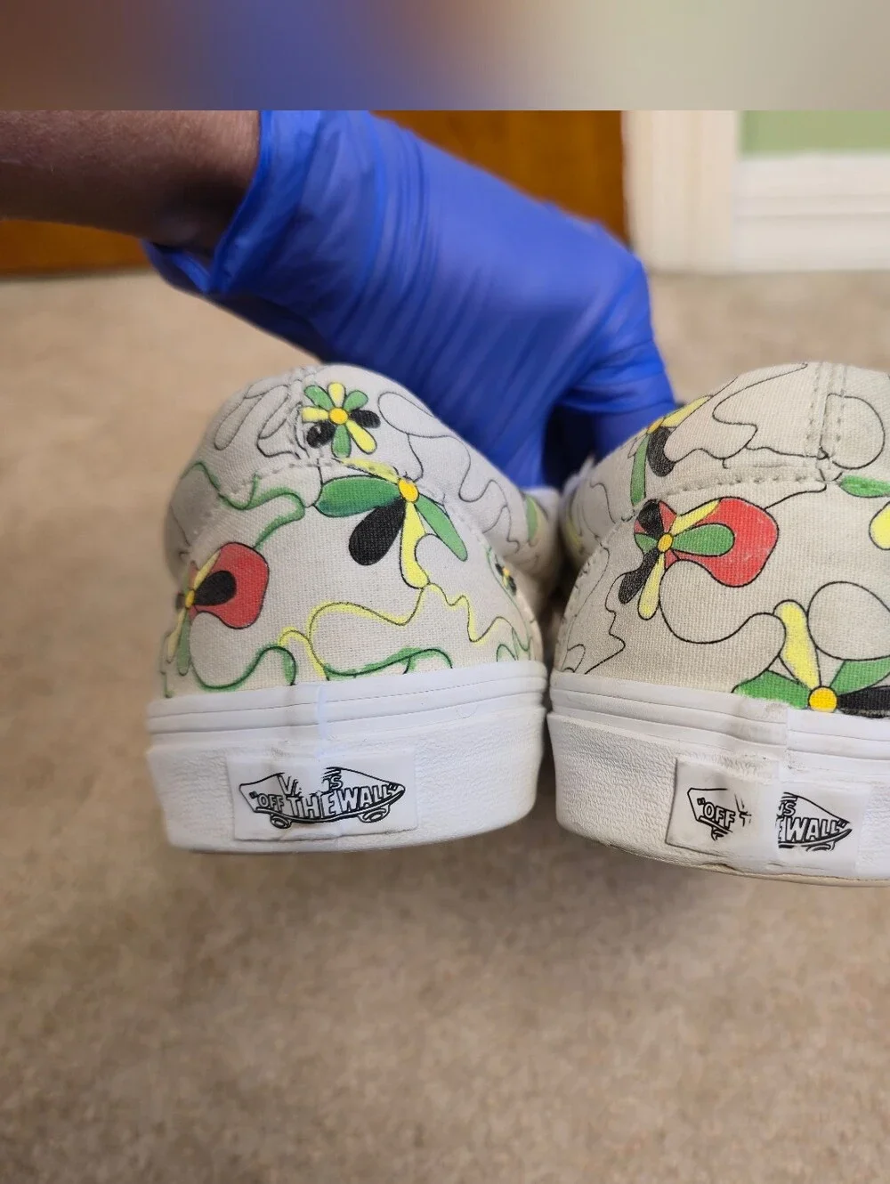 VANS Classic Floral Doodle Men's Size 10 Slip-On